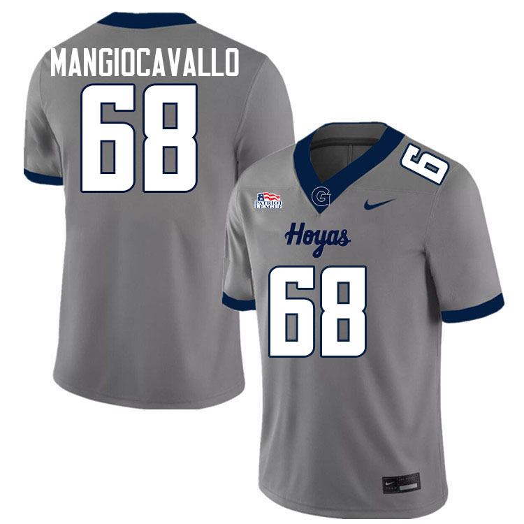 Georgetown Hoyas #68 Dean Mangiocavallo College Football Jerseys,Uniforms-Grey